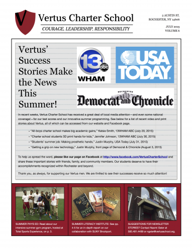 Newsletter Cover - July 2015