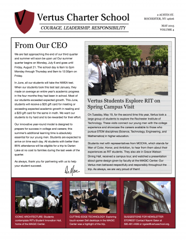Newsletter Cover - May 2015