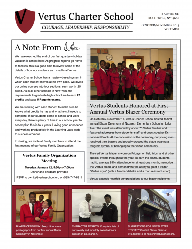 Newsletter Cover - October/November 2015