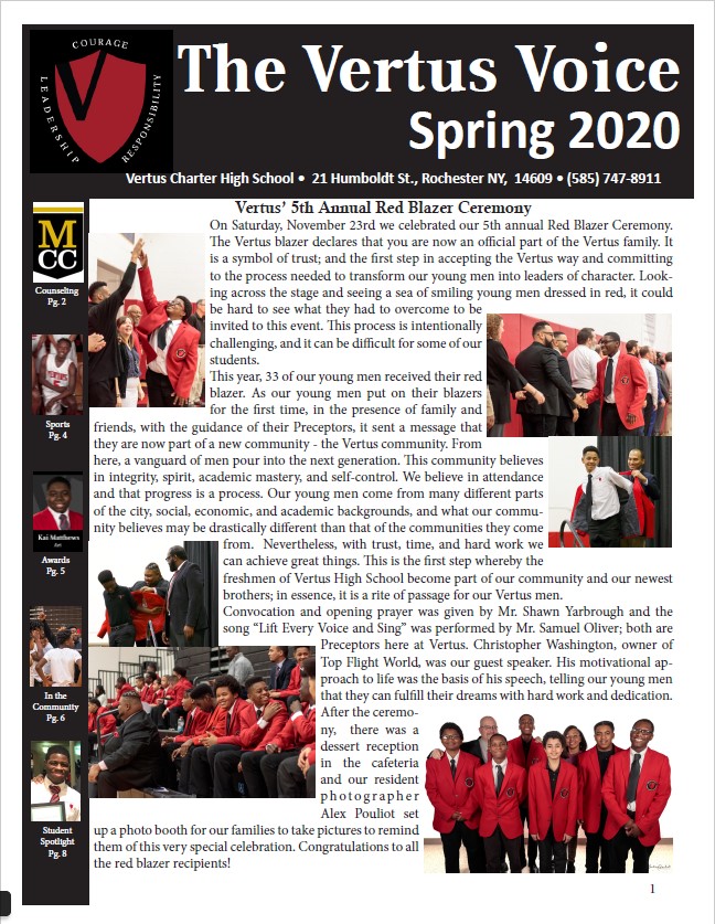 Newsletter Cover - Spring 2020