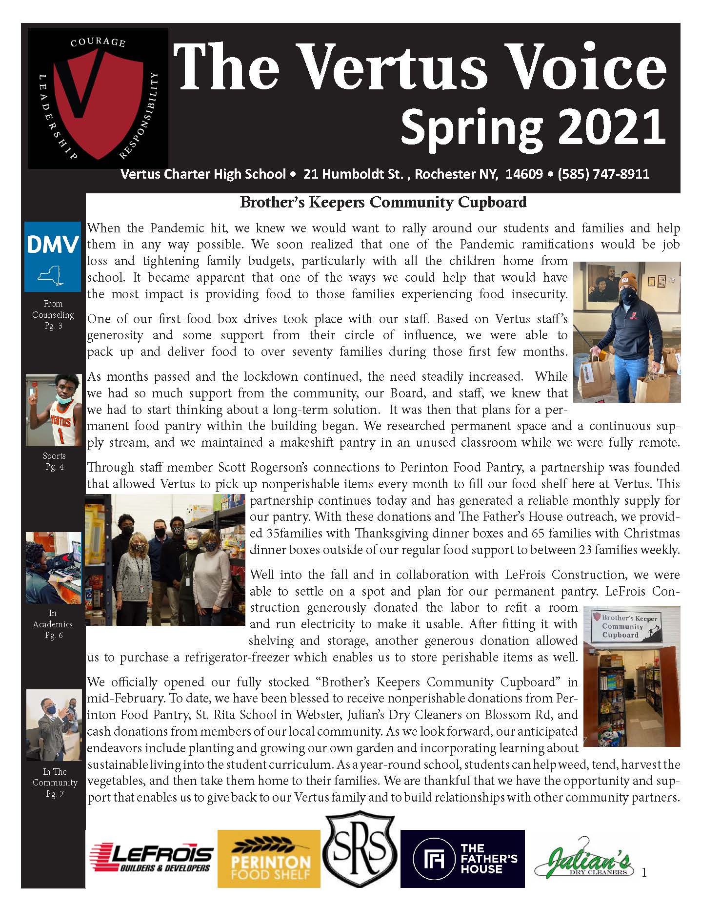 Newsletter Cover - Spring 2021