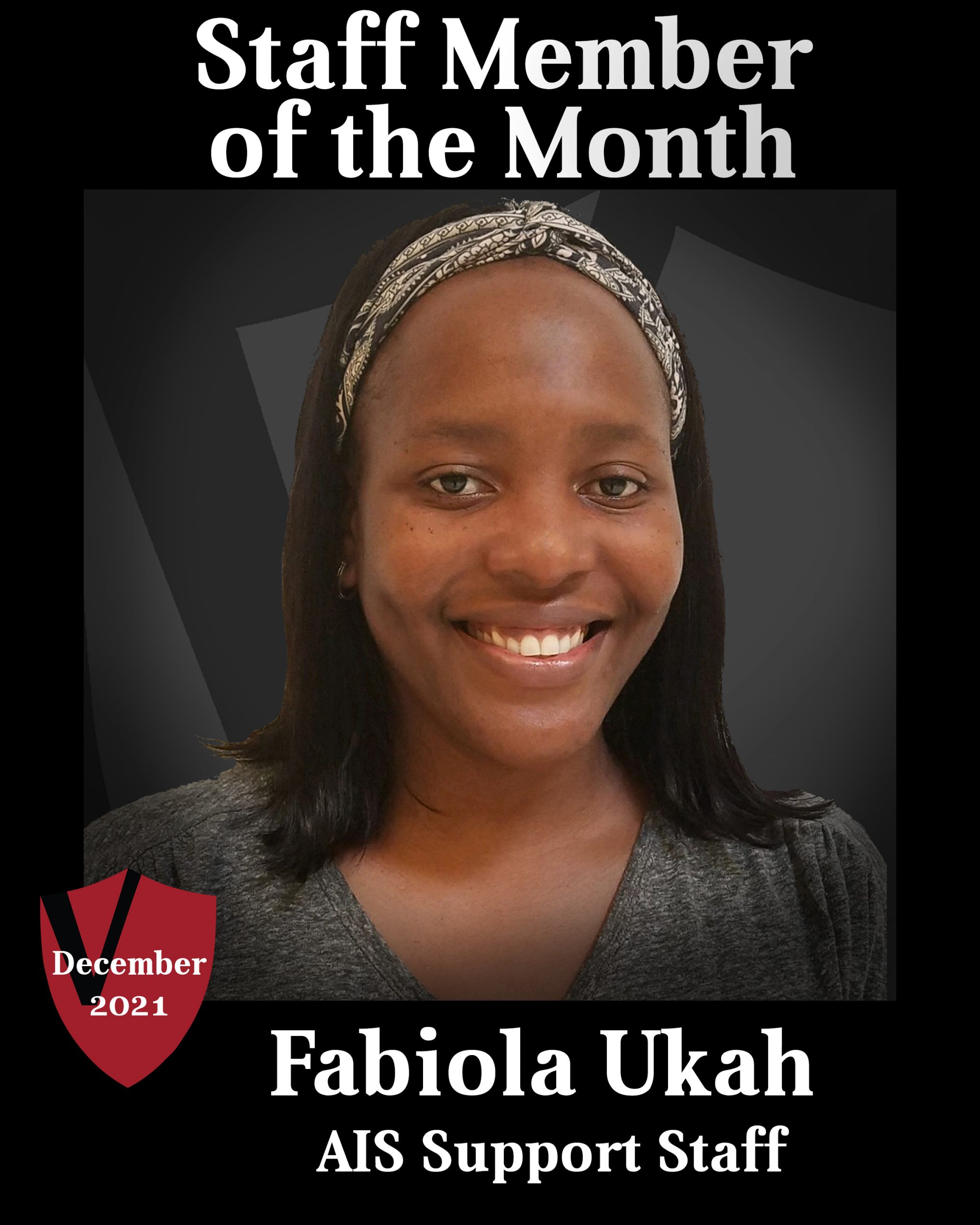 Staff Member of the Month - December 2021